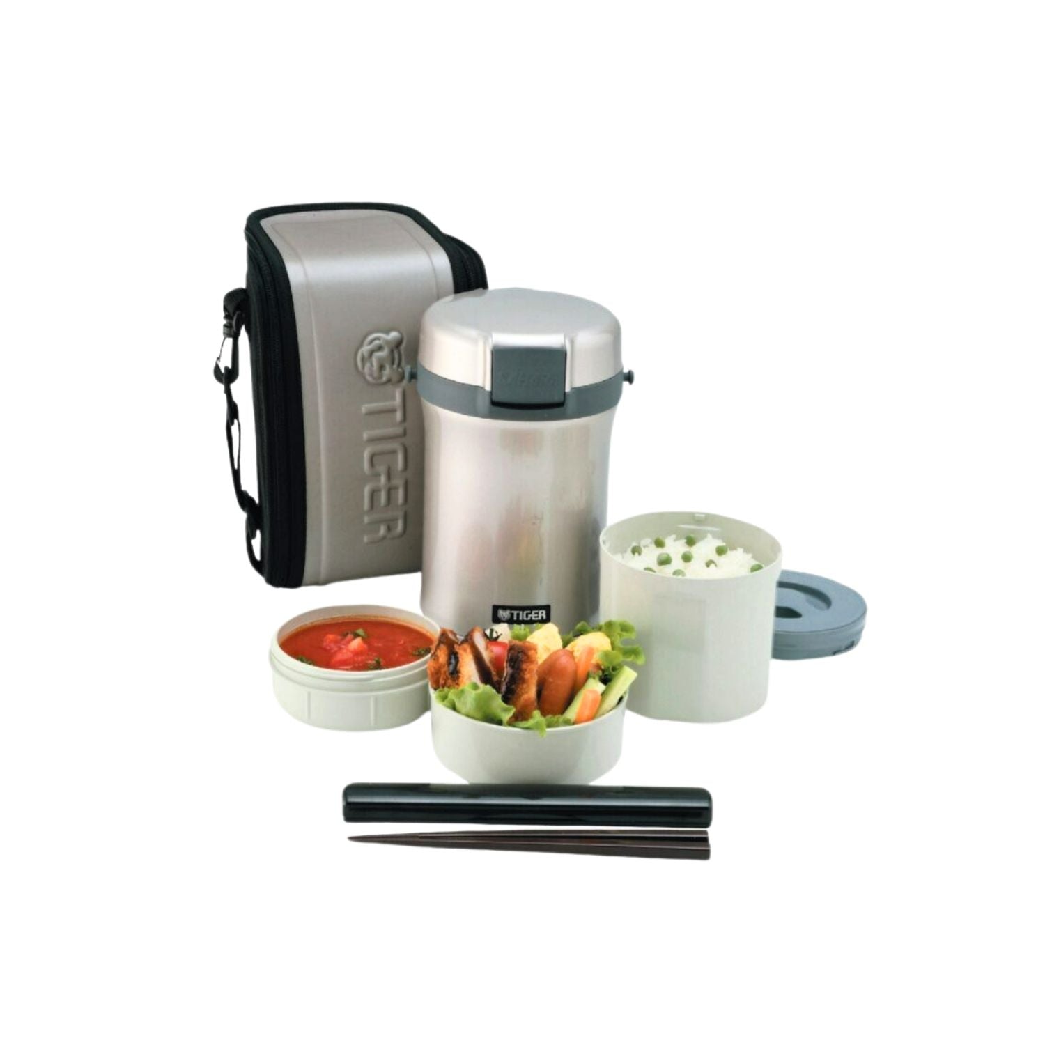 TIGER Stainless Steel Thermal Lunch Box LWU-B200 / LWU-B170