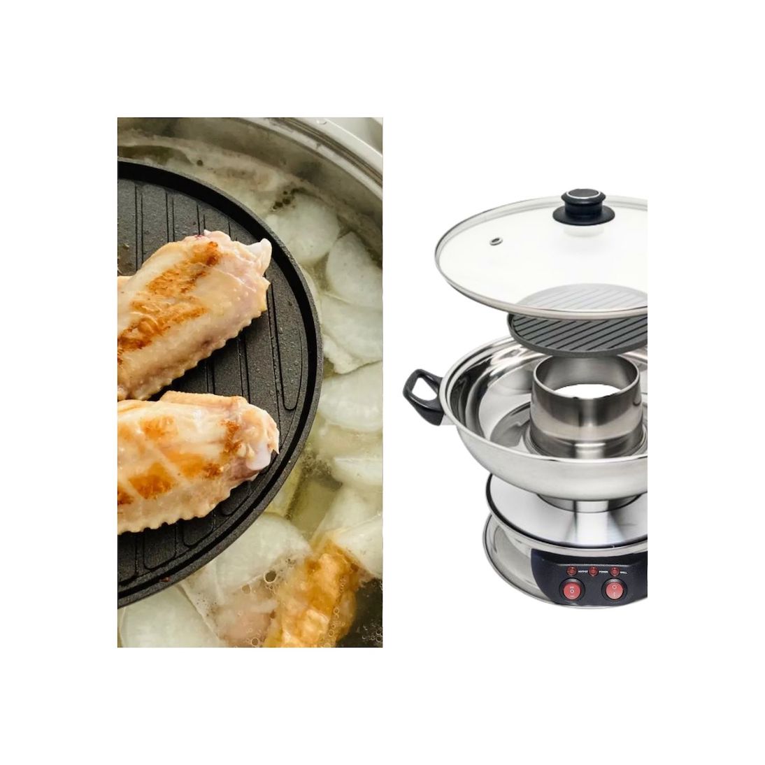 GALAXY Electric Hot Pot and Grill SET-400A